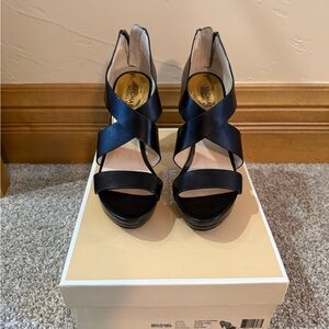 Michael Kors Black Strappy Heels